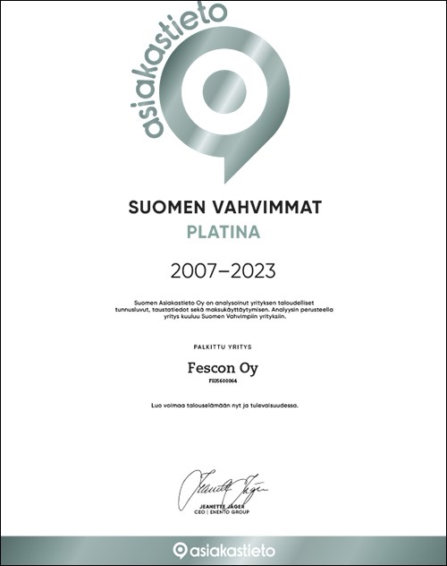 Suomen Vahvimmat -sertifikaatti