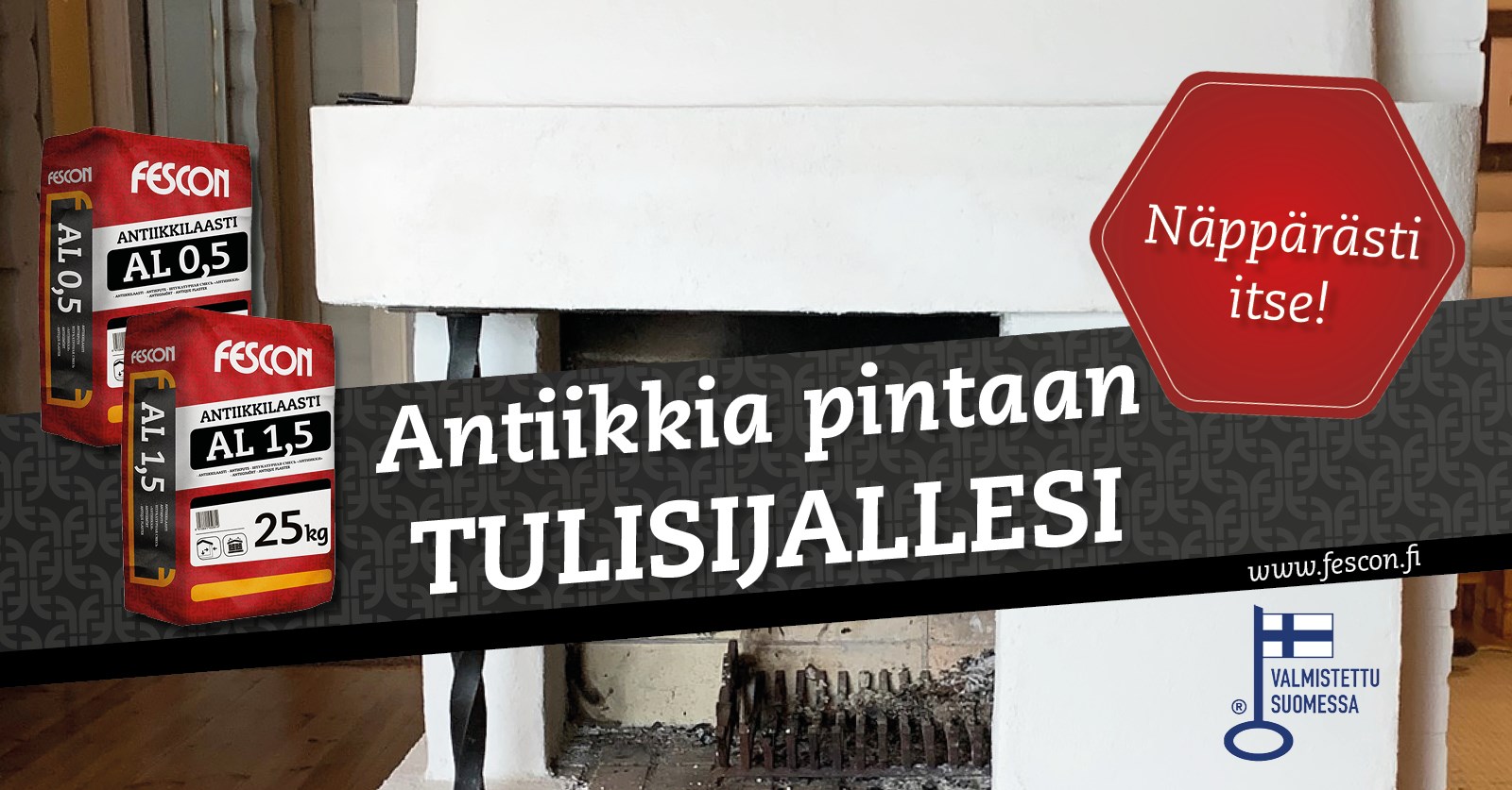 Takan pinnoitus antiikkilaastilla