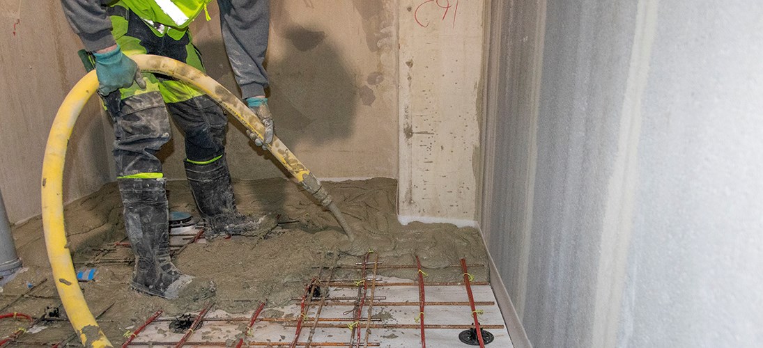 Golvavjämningar i våtrum